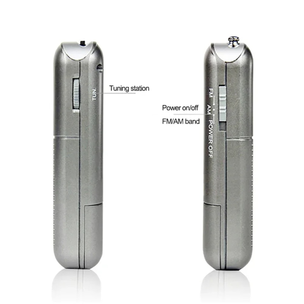 Portable FM Radio Receiver With Recorder Compact Two Band High Sensitivity Radio With Mini Handle 3