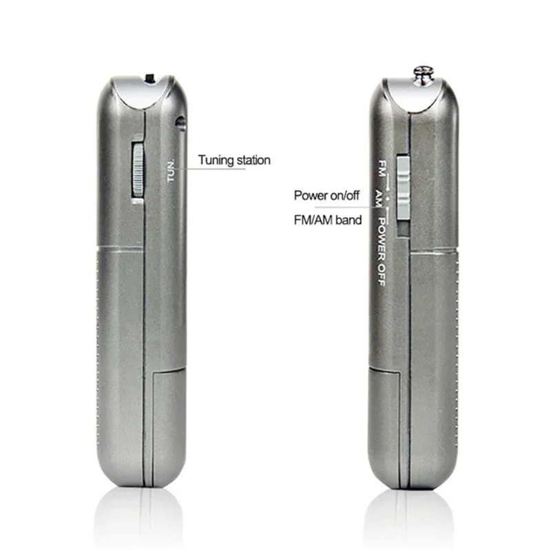 Portable FM Radio Receiver With Recorder Compact Two Band High Sensitivity Radio With Mini Handle 3