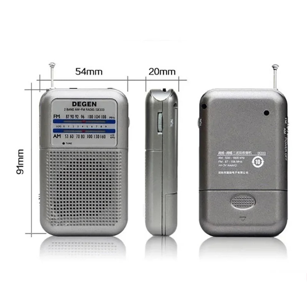 Portable FM Radio Receiver With Recorder Compact Two Band High Sensitivity Radio With Mini Handle 6