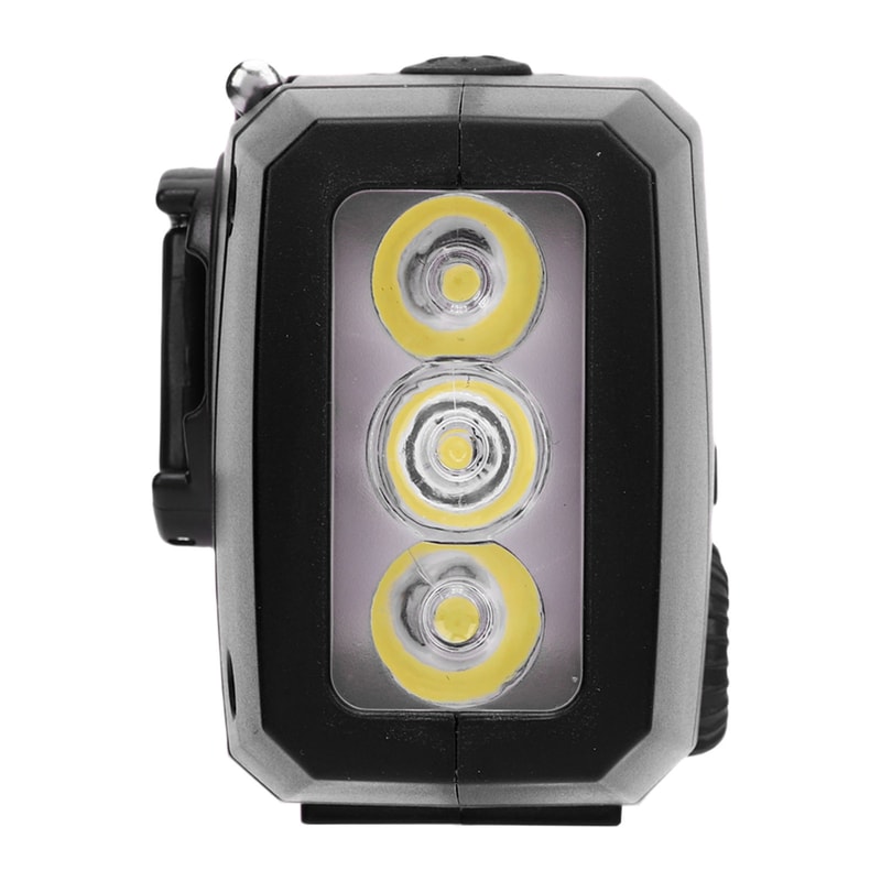 Solar-Powered Emergency Radio with LED Flashlight & Phone Charger Waterproof, Battery for Outdoor Adventures