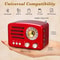 Portable Bluetooth Retro Radio, Rechargeable Battery