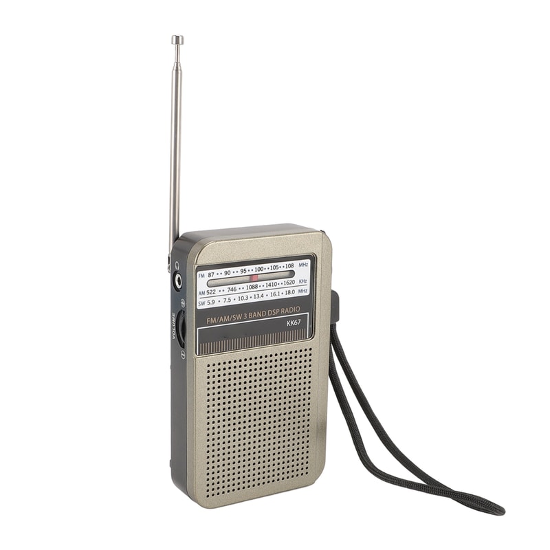 FM Radio Portable Radio with Headphone Jack for Outdoor & Emergency Use