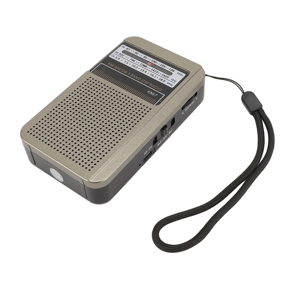 FM Radio Portable Radio with Headphone Jack for Outdoor & Emergency Use