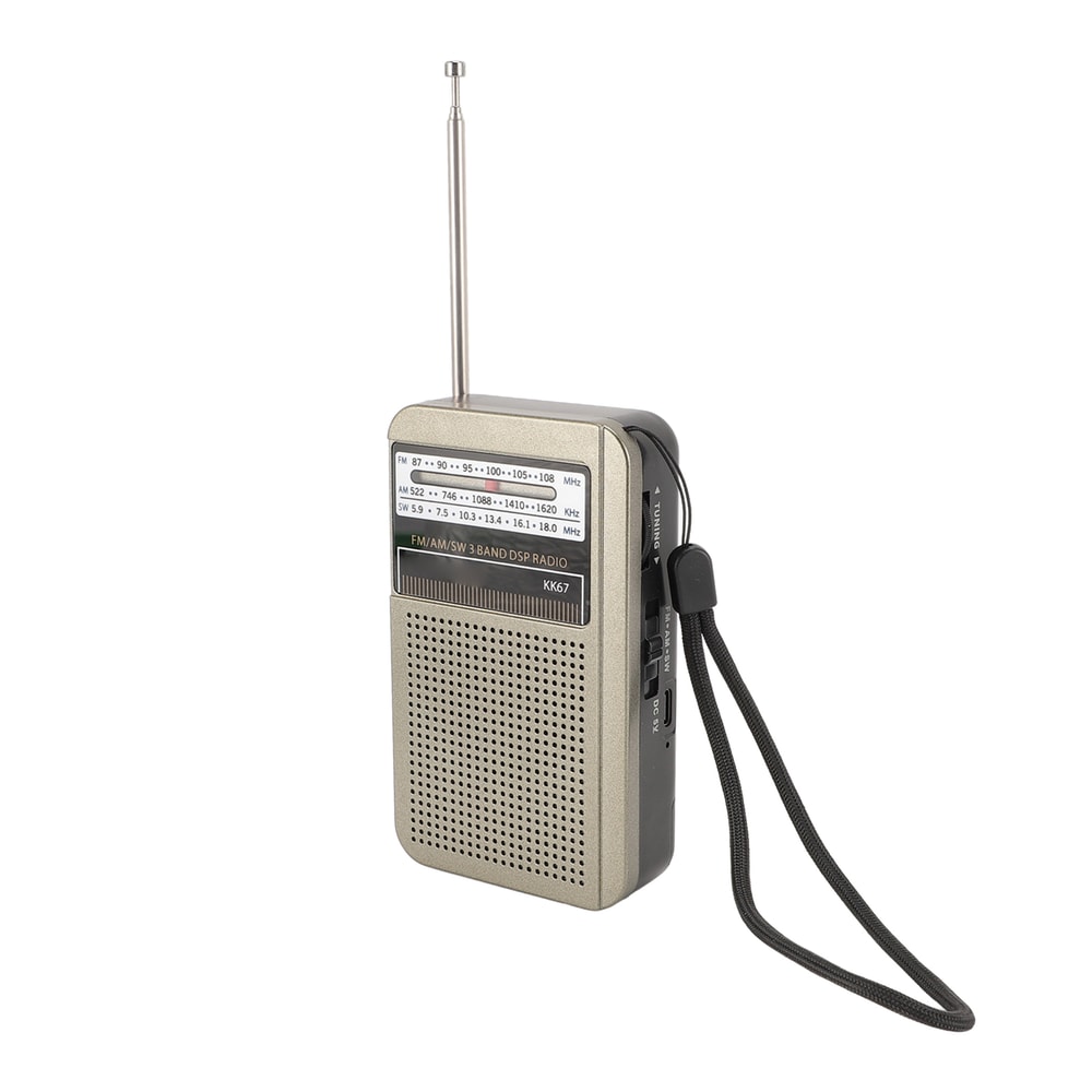 FM Radio Portable Radio with Headphone Jack for Outdoor & Emergency Use