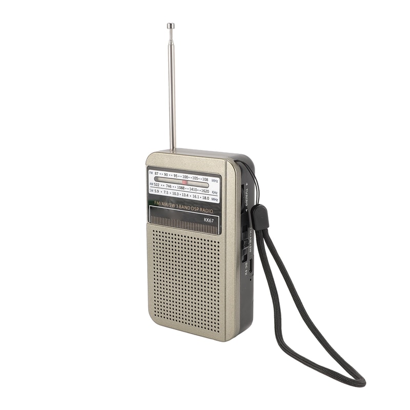 FM Radio Portable Radio with Headphone Jack for Outdoor & Emergency Use