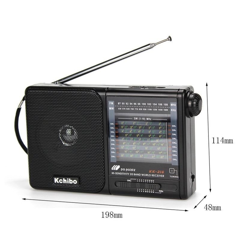 Mini Portable FM Radio With Telescopic Antenna Battery Operated Compact Digital LCD Radio 3