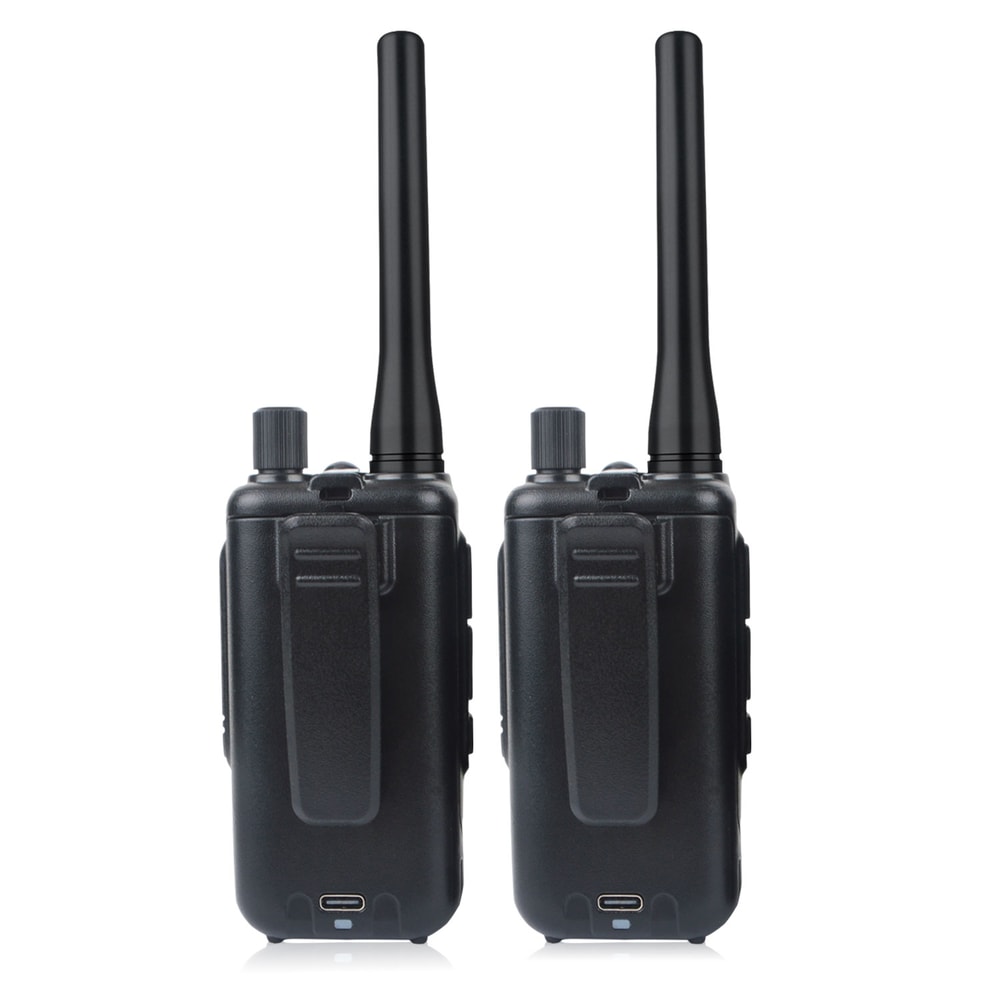 Compact Dual Band Walkie Talkie with VOX & Type-C Charging Amateur Radio, Air Band.