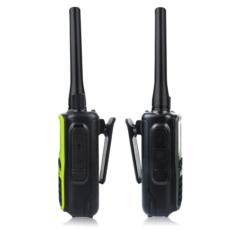Compact Dual Band Walkie Talkie with VOX & Type-C Charging Amateur Radio, Air Band.