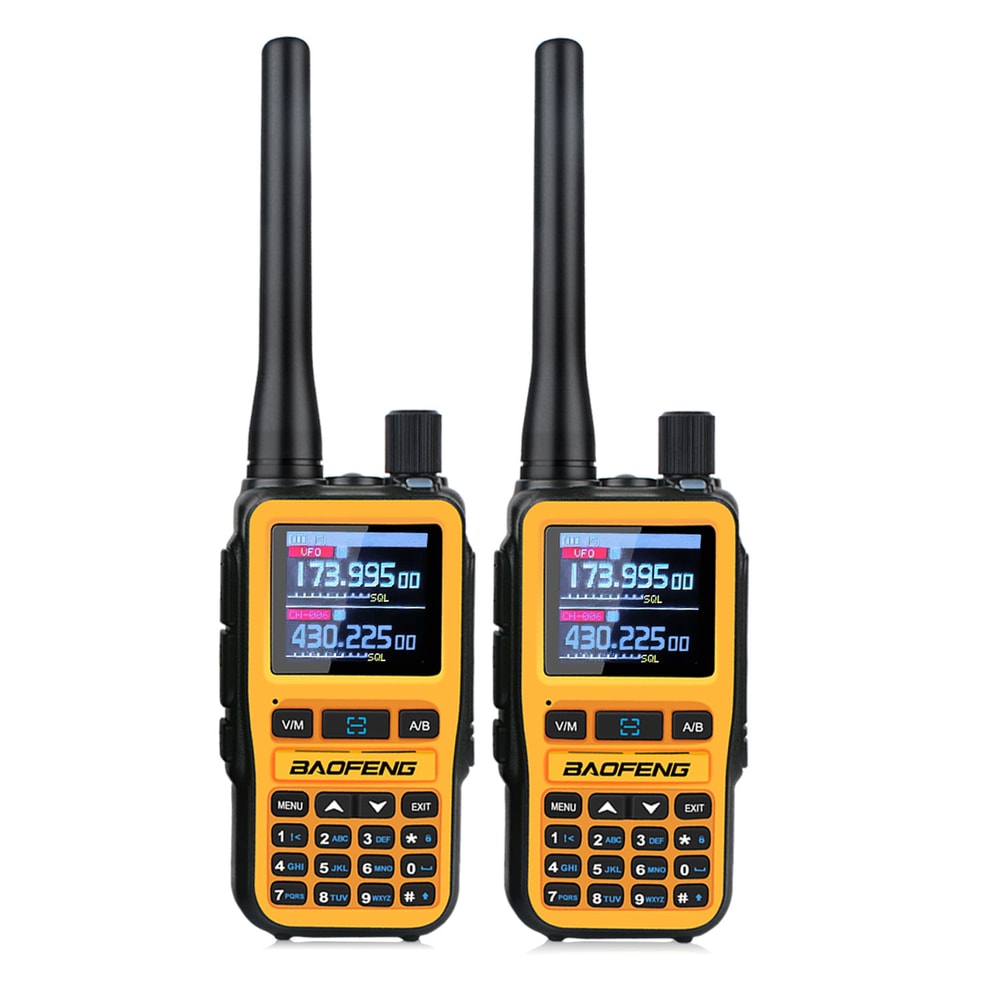 Compact Dual Band Walkie Talkie with VOX & Type-C Charging Amateur Radio, Air Band.