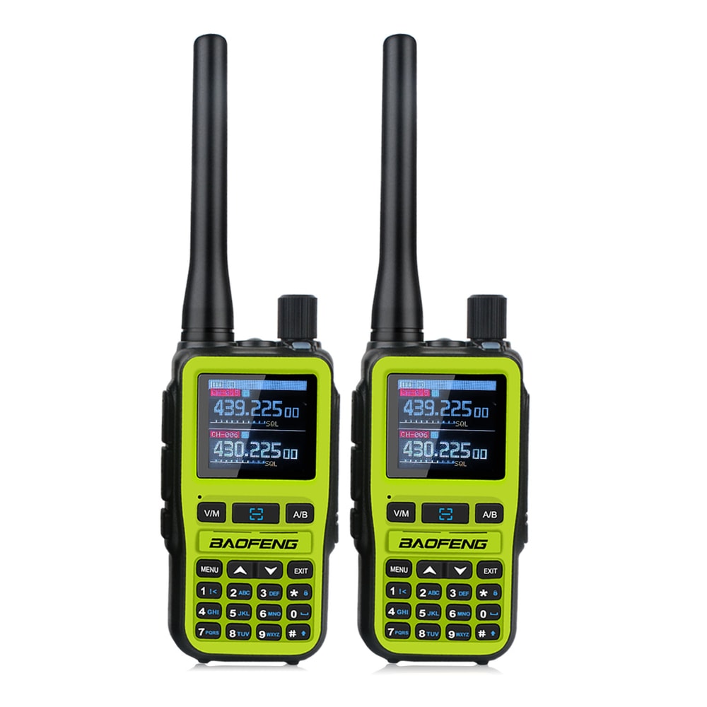 Compact Dual Band Walkie Talkie with VOX & Type-C Charging Amateur Radio, Air Band.
