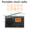 Portable AM/FM Shortwave Radio with Large Digital Display, Sleep Timer, and Alarm Clock Function, Battery Operated
