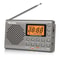 Portable AM/FM Shortwave Radio with Large Digital Display, Sleep Timer, and Alarm Clock Function, Battery Operated