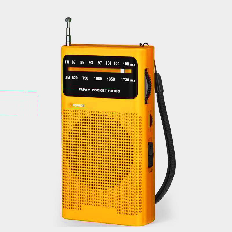 Compact Emergency Survival Radio Portable AM/FM Battery-Powered Radio for Outdoor Adventures