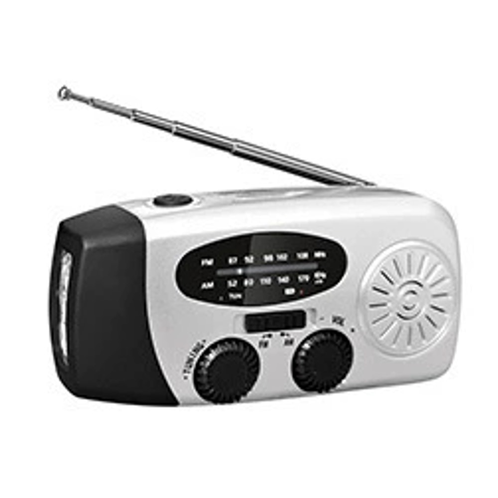 Multifunctional Portable Emergency Radio with Solar & Hand Crank Power Generation