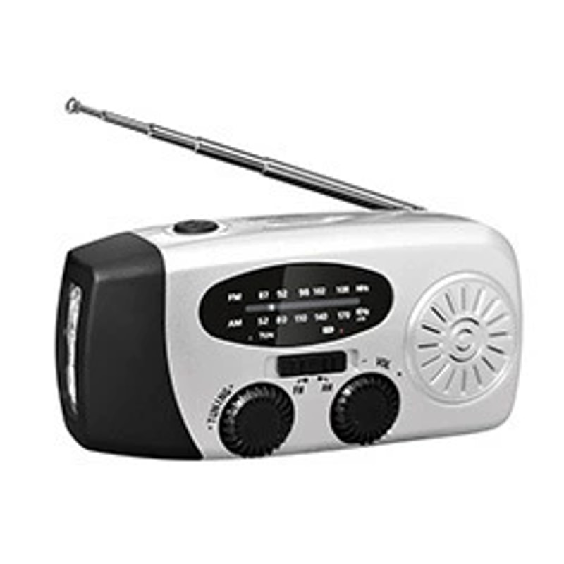 Multifunctional Portable Emergency Radio with Solar & Hand Crank Power Generation