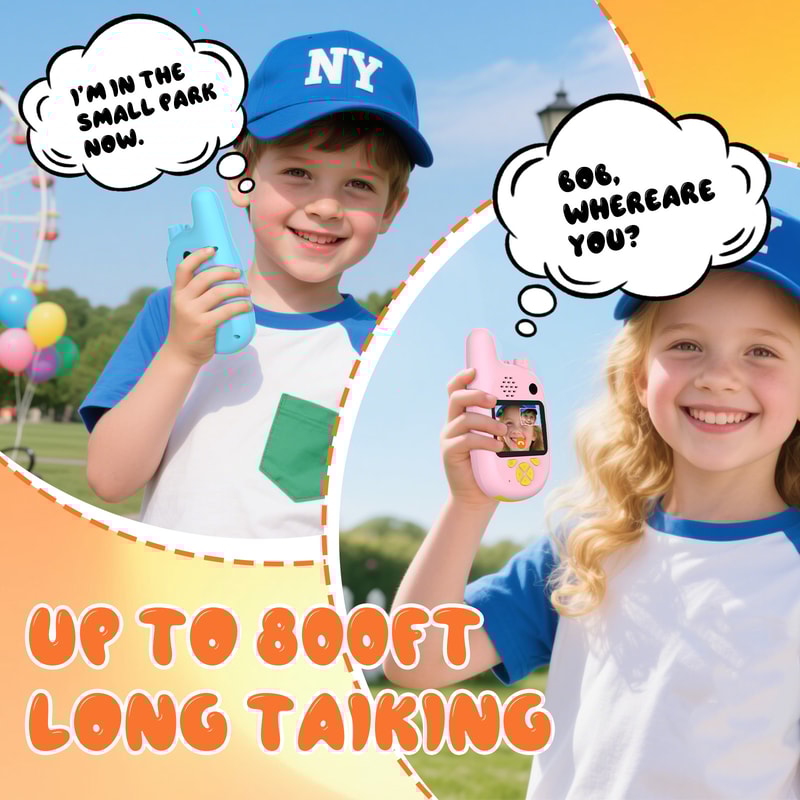 Rechargeable Kids Walkie Talkie Range Mini Radio Transceivers For Halloween Gifts Outdoor Fun 2
