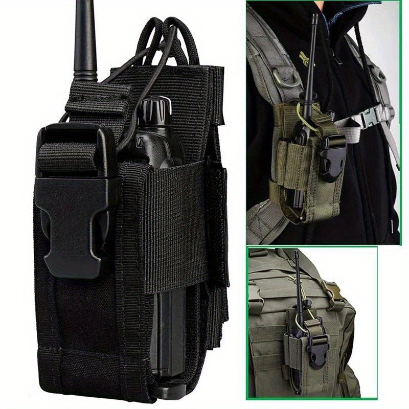 Universal Nylon Walkie Talkie Case Holder Compact Radio Storage Pouch for Outdoor Sports & Travel