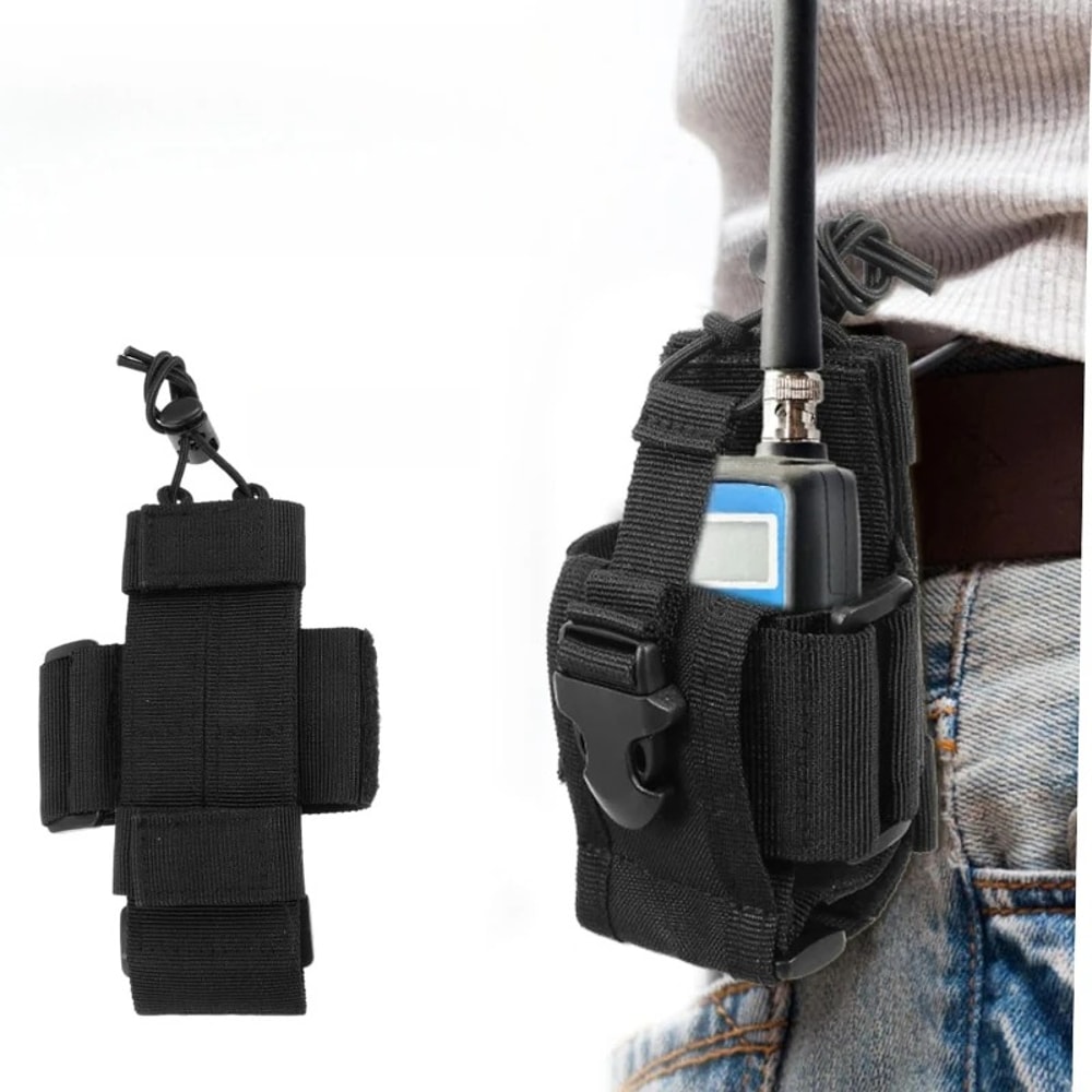 Universal Nylon Walkie Talkie Case Holder Compact Radio Storage Pouch for Outdoor Sports & Travel