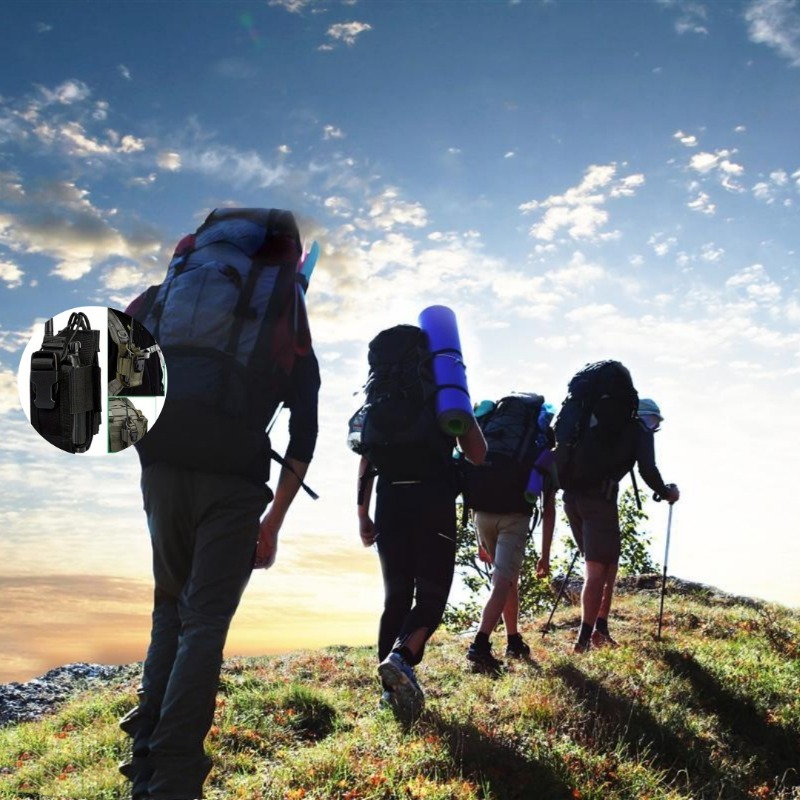 Universal Nylon Walkie Talkie Case Holder Compact Radio Storage Pouch for Outdoor Sports & Travel