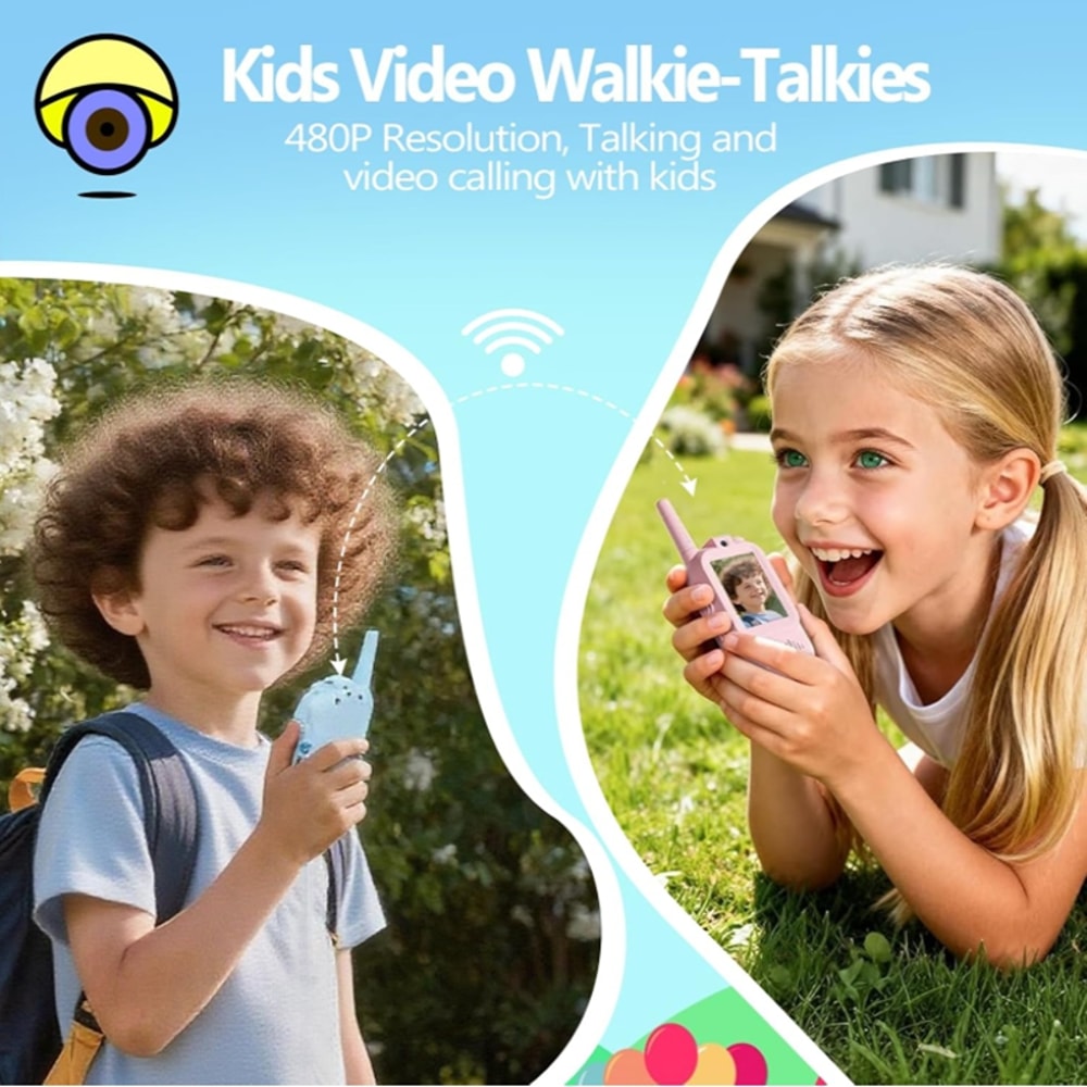 Childrens WalkieTalkie With Display Screen Video Chat LongRange Voice Converter Perfect Gift For K 1