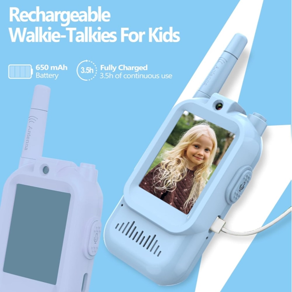 Childrens WalkieTalkie With Display Screen Video Chat LongRange Voice Converter Perfect Gift For K 4