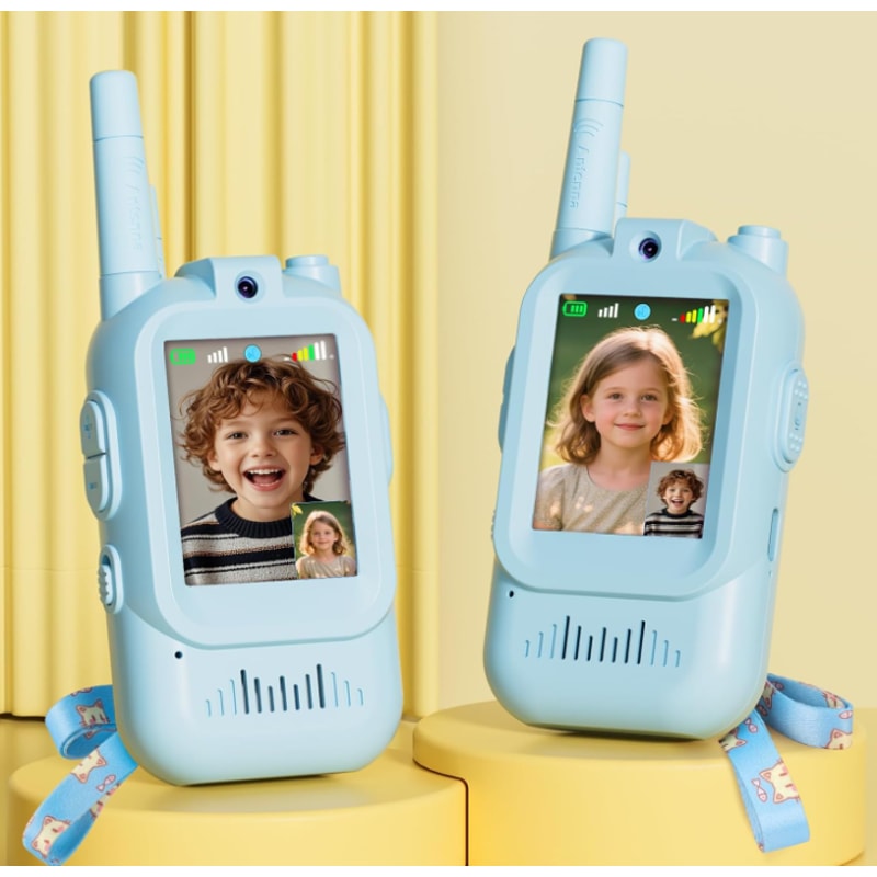 Childrens WalkieTalkie With Display Screen Video Chat LongRange Voice Converter Perfect Gift For K 6