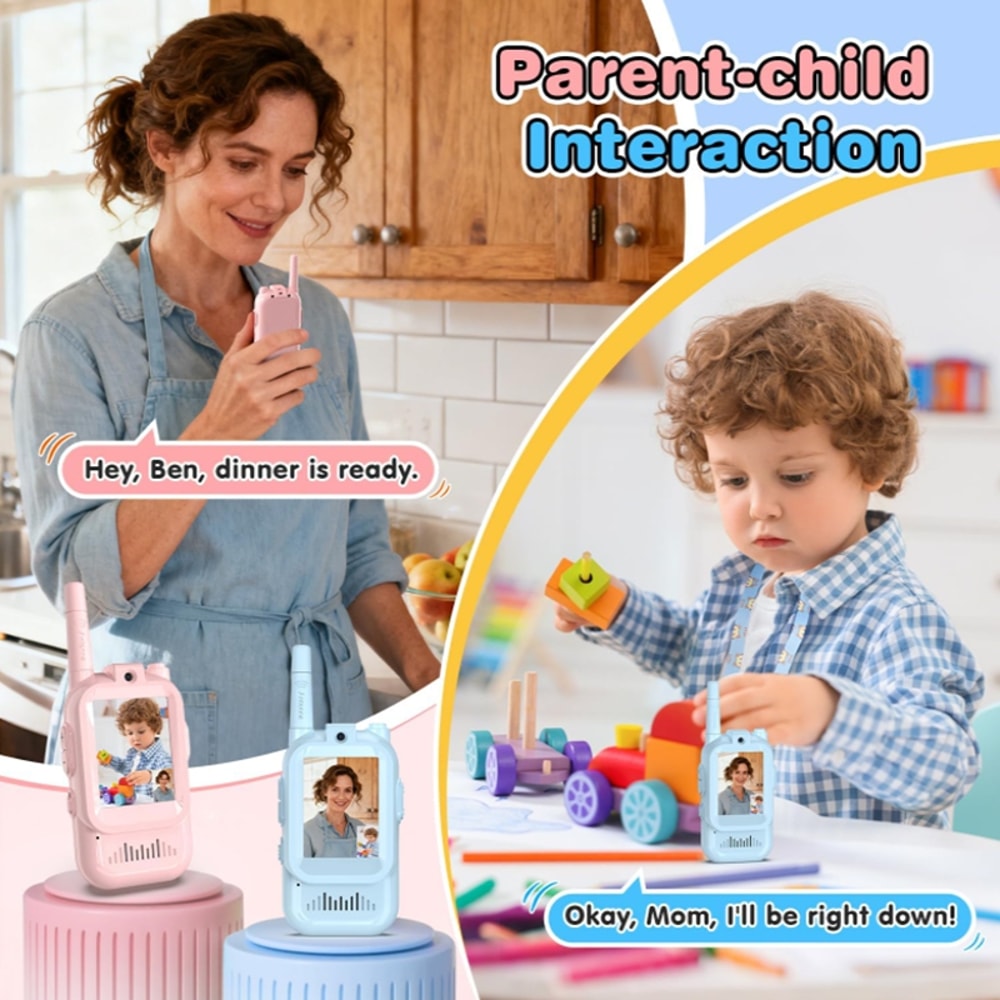 Childrens WalkieTalkie With Display Screen Video Chat LongRange Voice Converter Perfect Gift For K 5