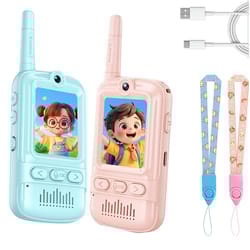 kids video walkie talkies for kids rechargeable pack with screen
