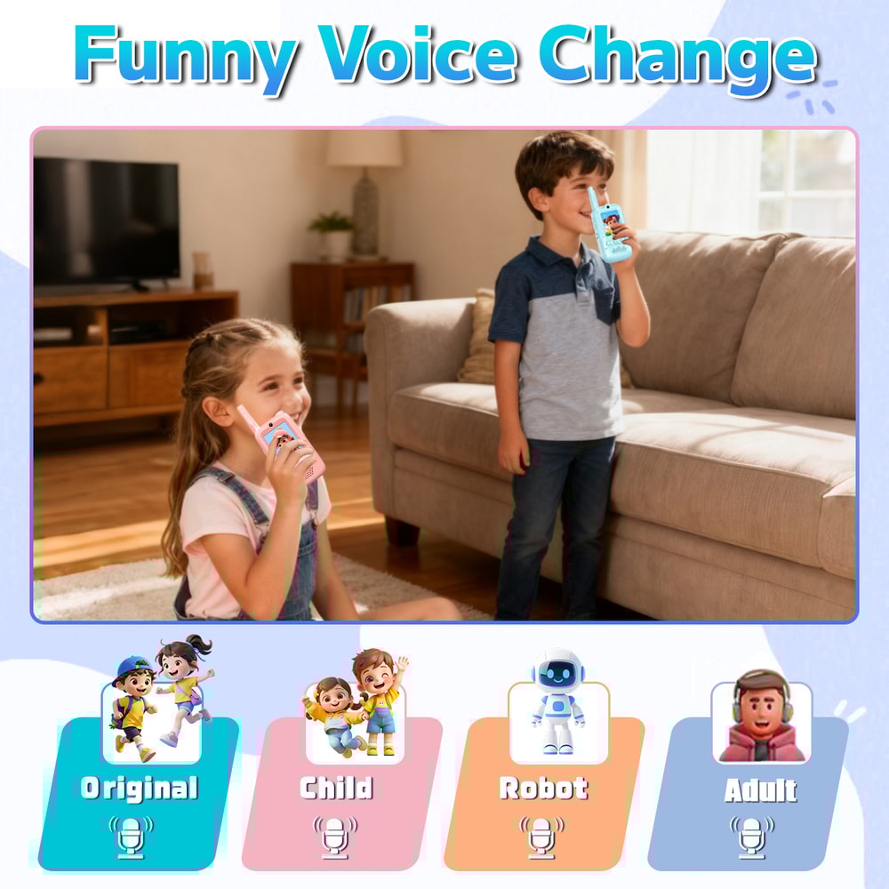 Kids Video Walkie Talkies For Kids Rechargeable Pack With Screen 4