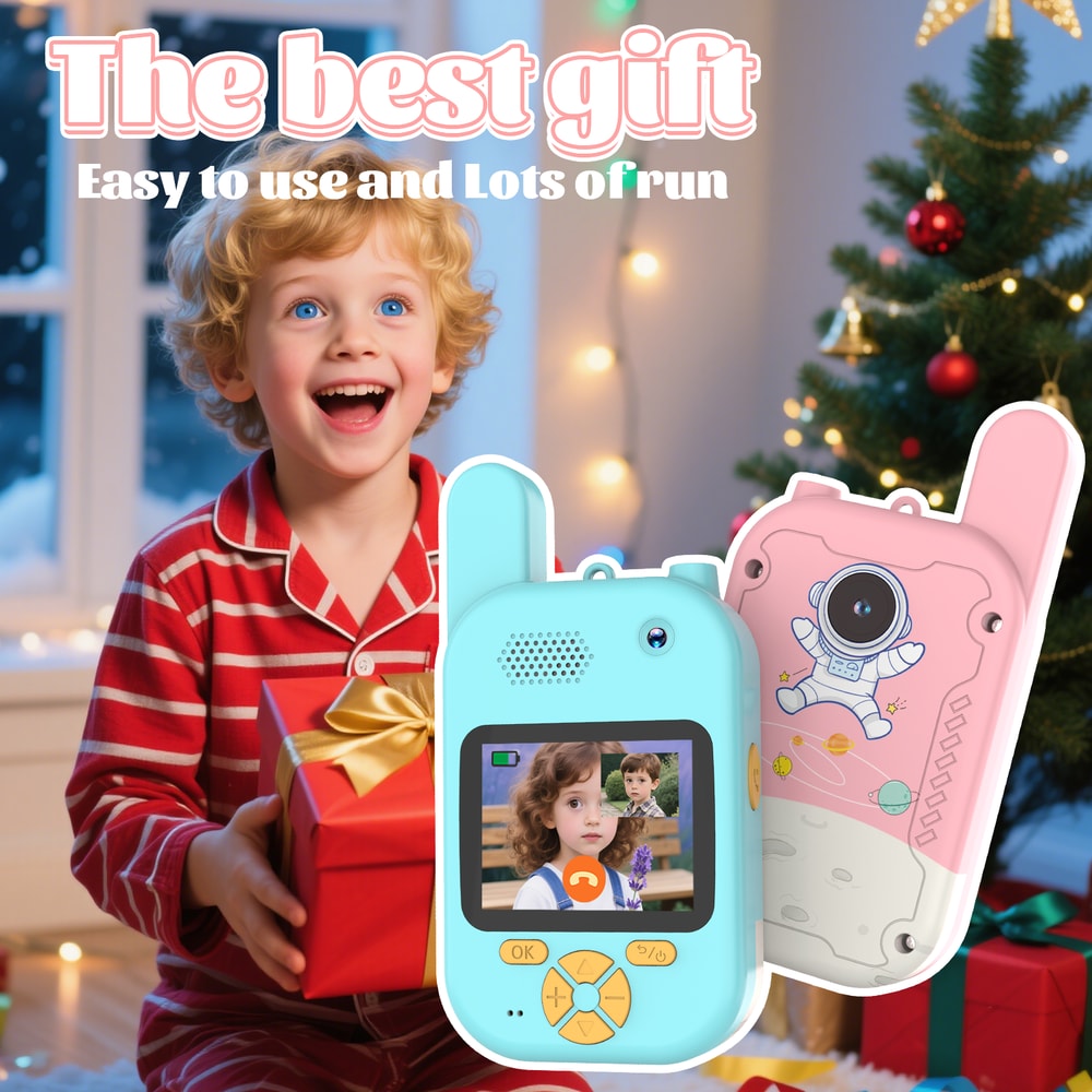 Kids Video Walkie Talkies Rechargeable With Screen For Outdoor Play 4