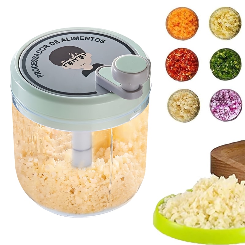 Manual Garlic Chopper Mini Food Processor For Onion Chili Herbs 0