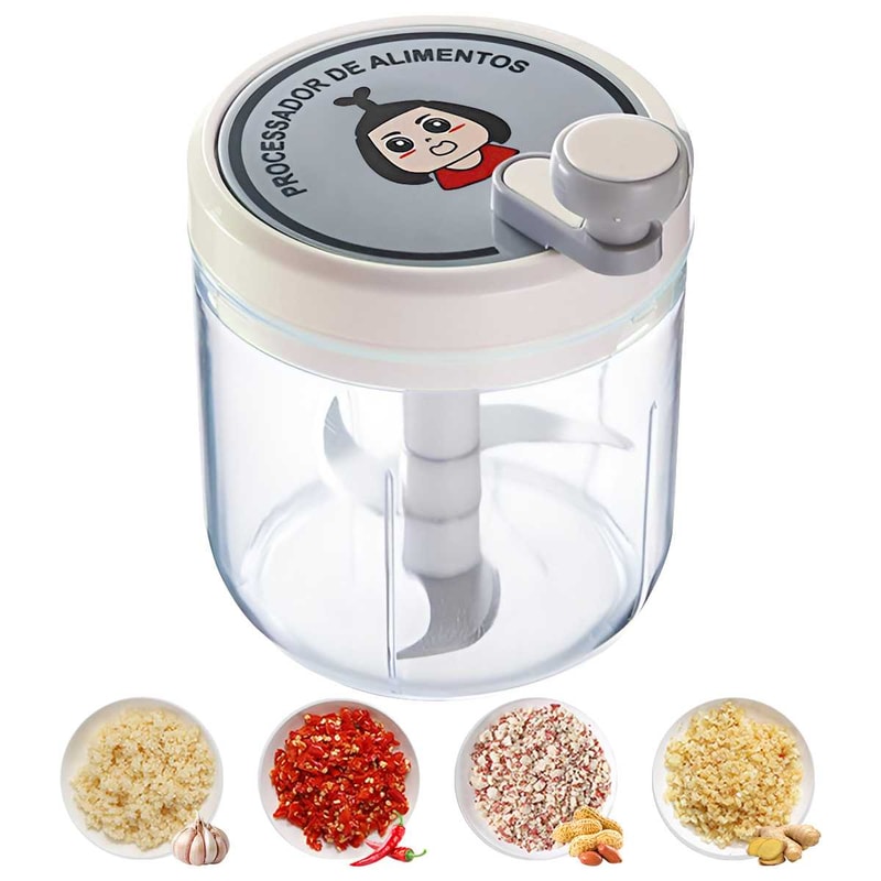 Manual Garlic Chopper Mini Food Processor For Onion Chili Herbs 7