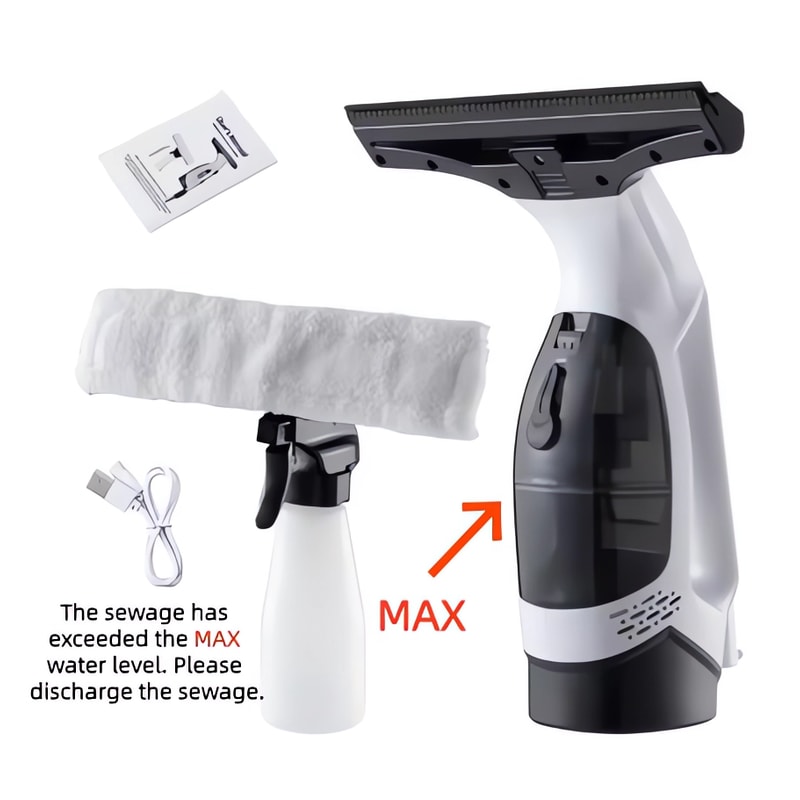 Cordless Window Vacuum Squeegee Rechargeable Glass Cleaner For Streak Free Windows 2