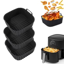 reusable square air fryer silicone liners for non stick basket mats