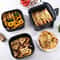 Reusable Square Air Fryer Silicone Liners for Non Stick Basket Mats