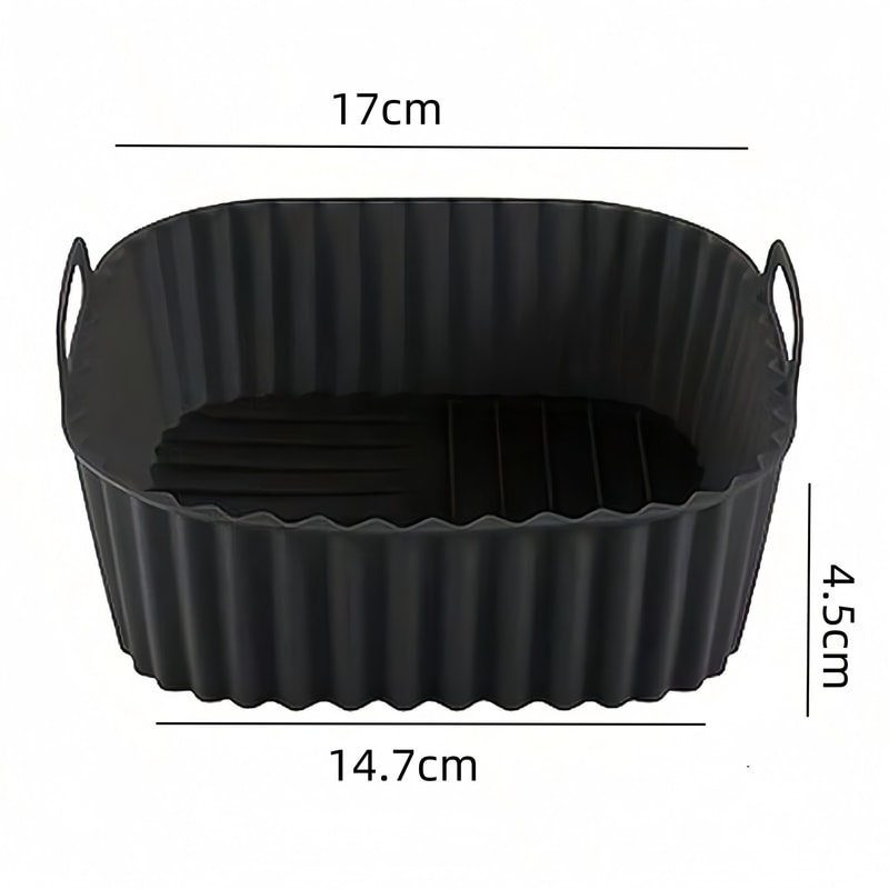 Reusable Square Air Fryer Silicone Liners for Non Stick Basket Mats