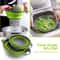 Collapsible Fruit and Vegetable Washing Basket Silicone Folding Drain Colander