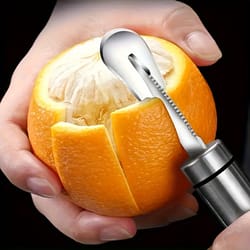 stainless steel orange peeler tool with handle for citrus and lemon