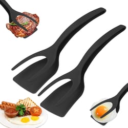 grip flip egg flipper spatula tongs for nonstick pans