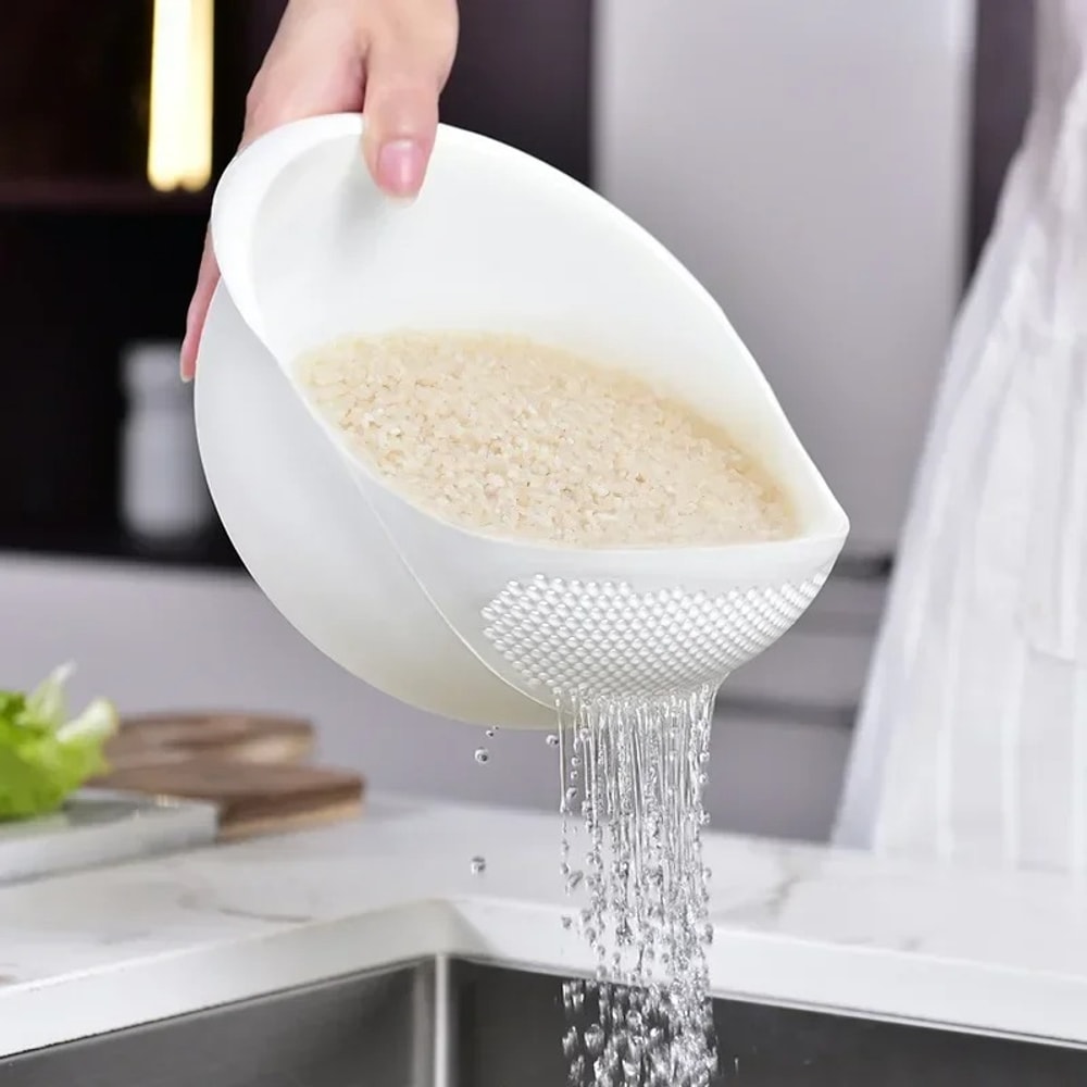 Food Grade Rice Washing Bowl Vegetable Washing Basket Kitchen Colander