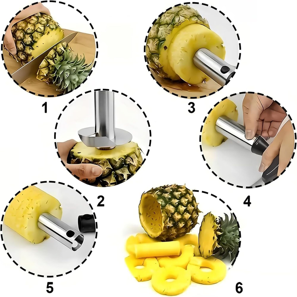 Stainless Steel Pineapple Corer And Pineapple Slicer For Easy Fruit Prep 4