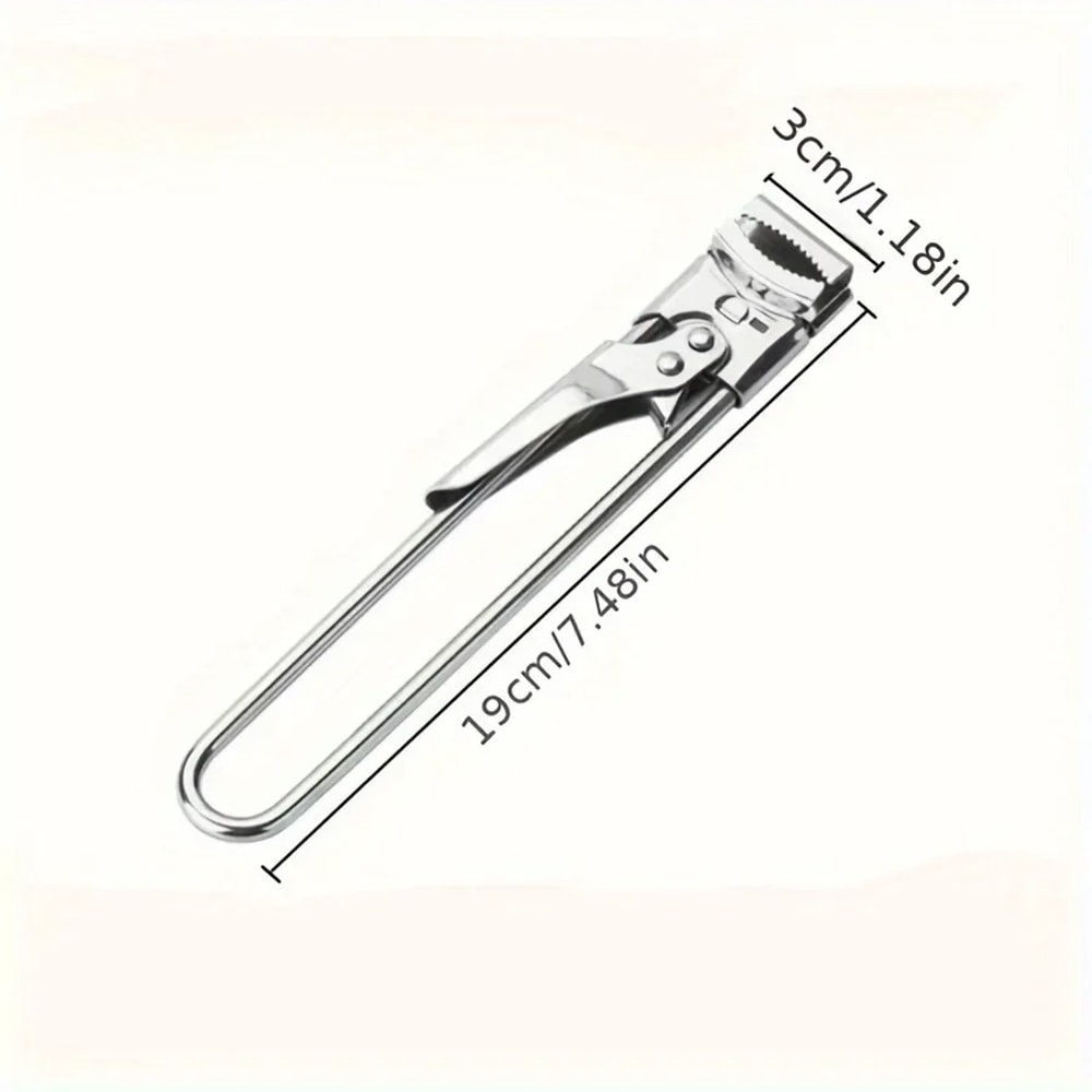 Adjustable Stainless Steel Jar Opener for Weak Hands and Bottle Lids