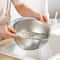 Stainless Steel Rice Washing Bowl with Side Drainers for Rice, Quinoa and Veggies