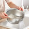 Stainless Steel Rice Washing Bowl with Side Drainers for Rice, Quinoa and Veggies