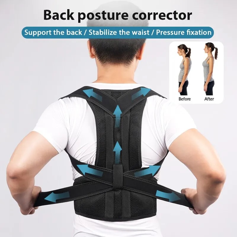 Posture Corrector Back Brace With Lumbar Support For Shoulder Alignment 2