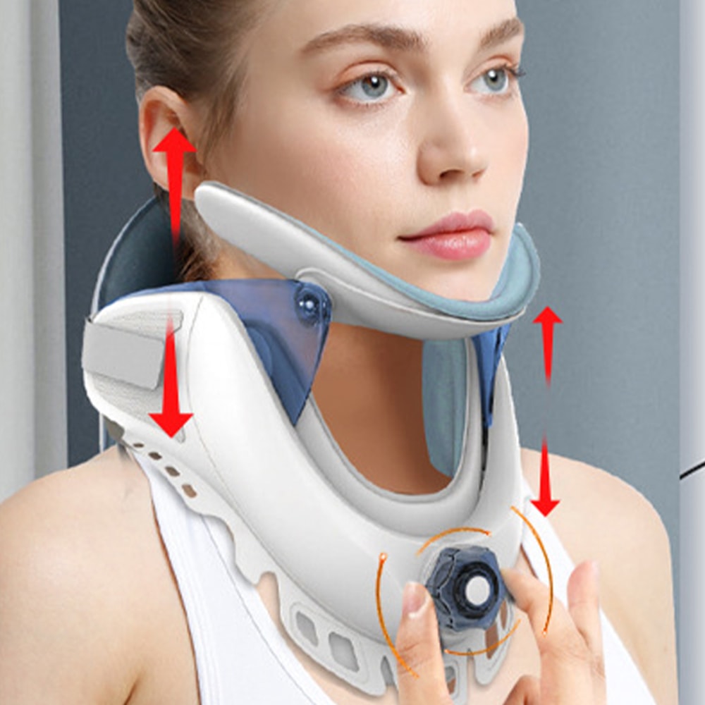 Cervical Neck Traction Device For Neck Pain Relief And Adjustable Support 1