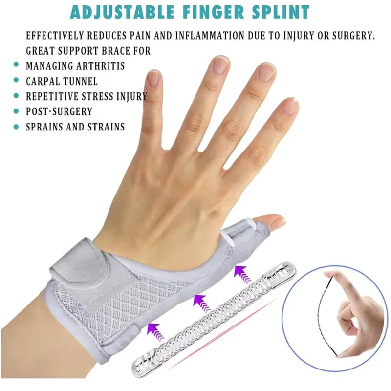 Adjustable Thumb Wrist Stabilizer Splint For Trigger Thumb Arthritis And Carpal Tunnel Relief 6