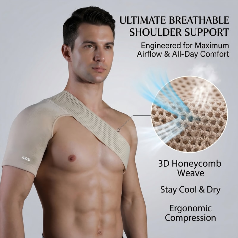 Adjustable Shoulder Brace For Rotator Cuff Support And Sports Recovery 2