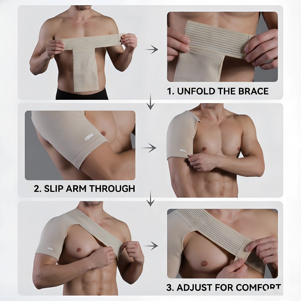 Adjustable Shoulder Brace For Rotator Cuff Support And Sports Recovery 3