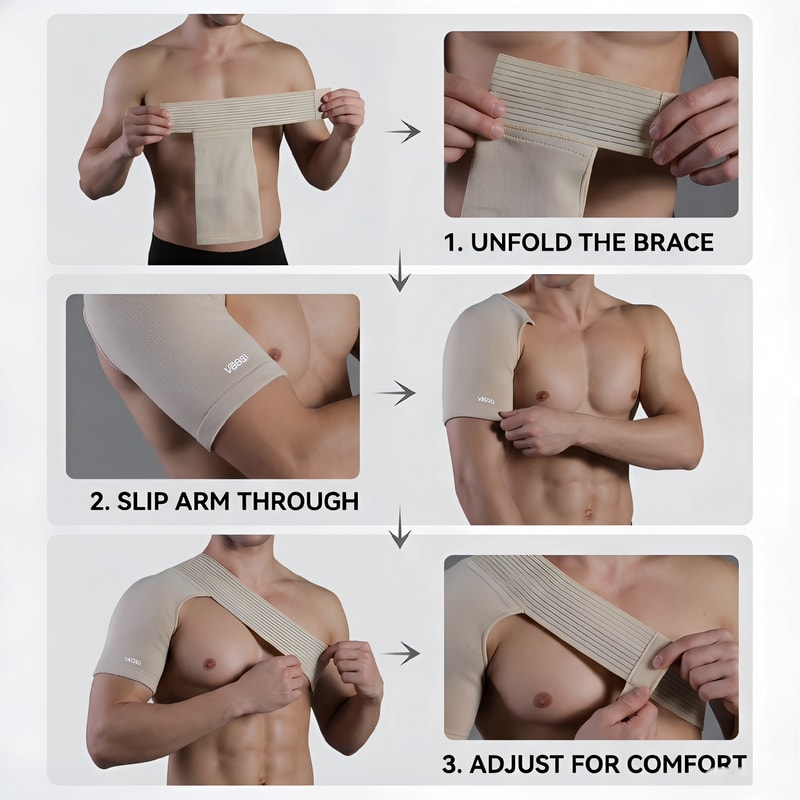 Adjustable Shoulder Brace For Rotator Cuff Support And Sports Recovery 3